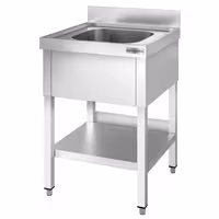 Sudoper PREMIUM - 600x600 mm - s donjom policom - s 1 koritom - korito sredina