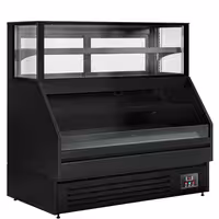 Comptoir vitrine réfrigérée Helsinki - 1500x800mm - 251L - 4 étagères - +2/+8°C - Portes coulissantes vitrées