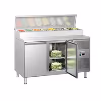 Stół przygotowawczy ECO – 1510 mm – na 8x GN 1/3 – z 2 drzwiami