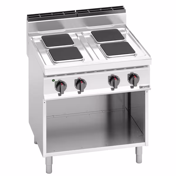 Električni štednjak - Linija 700 - 800x714x1070 mm - 10,4 kW - 4 ploče - samostojeći - otvoreni ormarić