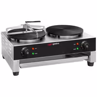Commercial Crepe Maker - Double - 2x Ø 400mm - incl. crepe spreader