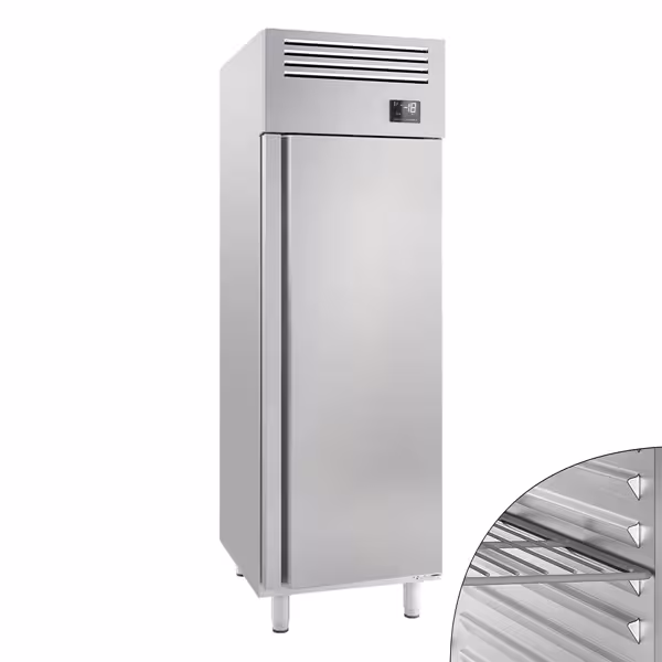 Szafa mroźnicza Premium PLUS – stal nierdzewna – GN 2/1 – 560 L – z 1 drzwiami