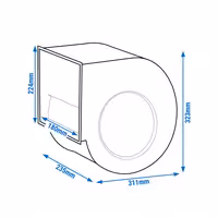 Radijalni ventilator, 1500 m³ na sat – 230 volti – za kutije za zrak