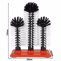 (2 komada) FUCHS | DELFIN® četka za pranje stakla – 2x180 mm + 1x240 mm – s plastičnom podlogom – 1-2-3