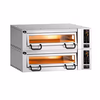 Electric Deck Pizza Oven Power - Twin Deck - Refractory Stone Deck - 4+4 x Ø 34cm (13") - Touchscreen Controls - up to 450°C