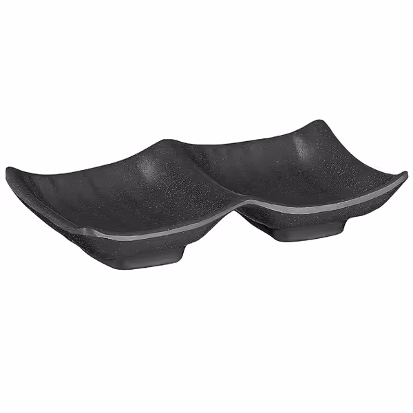 (6 adet) Kase - ZEN - Melamin - köşeli - 140x90mm - Derinlik:25mm - Siyah