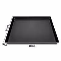 Pleh za pizzu - plavi čelik - 507x507 mm - Visina: 39 mm - neprijanjajući premaz