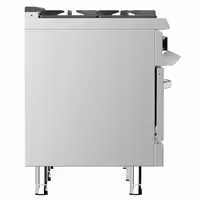 Cocina a gas - 49kW - 6 fuegos - con horno de gas estático - 10kW