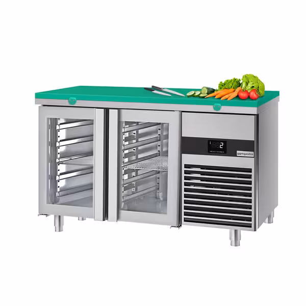 Külmlett PREMIUM - 1400x700 mm - 281 l - ventileeritud jahutus - koos 2 klaasuksega
