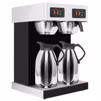 Commercial Twin Filter Coffee Machine - 2x 2.0L - 3.8 kW - with Manual Fill - incl. 2 Vacuum Jugs