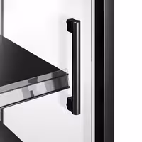 Commercial multideck display fridge - 1002mm - 440L - with 2 sliding glass doors & 4 shelves - Black