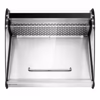 Countertop refrigerated display case - 118L - 695mm - Double glazing - round - 1 folding glass door - for fresh fish