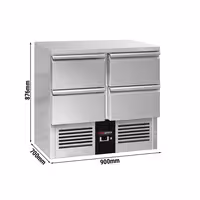 Rashladni pult PREMIUM - 900x700 mm - 220 l - Statičko hlađenje - s 4 ladica