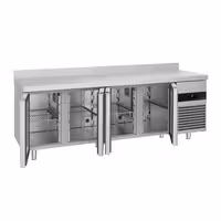 Rashladni pult PREMIUM - 2330x700 mm - 632 l - Ventilirano hlađenje - s 4 vrata - Podignuti rub
