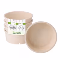 (60 pcs) Dessert Bowl - Bio-Compound - 650ml - round - Ø 150mm - Depth: 60mm - Cream White