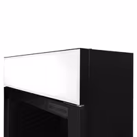 Frigorífico expositor de bebidas - 595mm - 345L - design sem moldura - 1 porta de vidro & iluminação LED multicolorida - com indicação/painel digital de temperatura - Preto