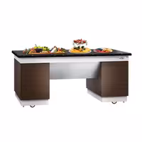 Buffet neutro BELFAST - 1600 mm - piano di lavoro in granito nero