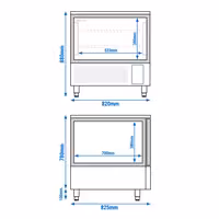 Commercial Countertop Blast Chiller/Freezer - 5x GN 1/1 or EN 600x400mm - with Touchscreen Controller - 118L