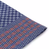 (150 unid) Panos de cozinha em Meia‑linho - lavável a 95°C; resistente ao cloro - 50x100cm - Azul aos quadrados com riscas vermelhas