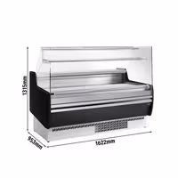 Serve Over Counter - 1622mm - with 2 doors - with 1 shelf - black front panel - capacity 178 litres