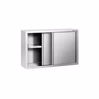 خزانة حائط ستانلس ستيل PREMIUM - 1200x400mm - مع باب انزلاقي - ارتفاع 800 mm