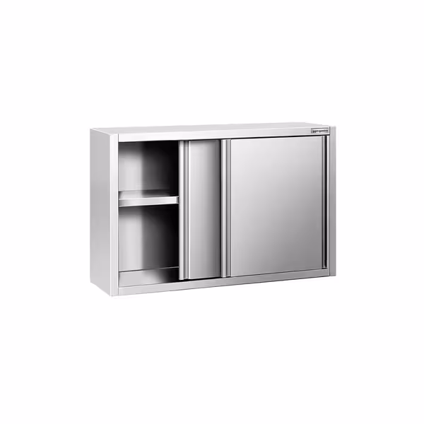خزانة حائط ستانلس ستيل PREMIUM - 1200x400mm - مع باب انزلاقي - ارتفاع 800 mm