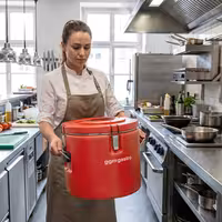 Maisto transportavimo termosas - 30 l - aukštis 380 mm - su gumininiu dugnu