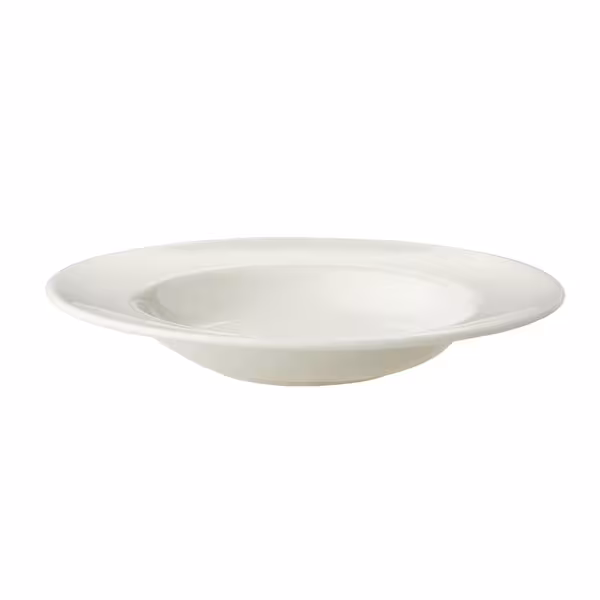(6 adet) LUX - Çukur Tabak Yuvarlak - Porselen, Ø230mm, Elfenbeinweiß