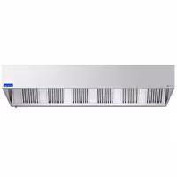 Commercial Wall-Mounted Extractor Hood with Motor – 3000mm – with Speed Controller, Baffle Filters & Lighting