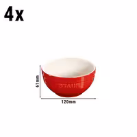 (4) STAUB| Ceramic Bowls Set – Cherry Red - Ø 120 mm