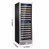 Hladnjak za vino - Inox - 2 klimatske zone - 450 l - max. 160 boca