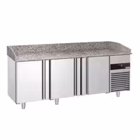 Stół chłodniczy do pizzy PREMIUM – 2100 x 800 mm – z 3 drzwiami