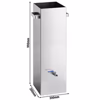 Cleaning Tank for Chicken Rotisserie Skewers - 300x300x990mm
