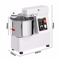 Spiralna miješalica za tijesto - 33 l / 25 kg - 2 brzine - s fiksnom posudom - s mehaničkim timerom - 400 V - za pizzu i kruh