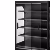 Commercial multideck display fridge - 1320mm - 595L - with 2 sliding glass doors & 4 shelves - Black