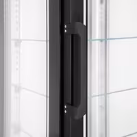 Witryna mroźnicza panoramiczna – 650 mm – 340 L – z 5 półkami – czarna