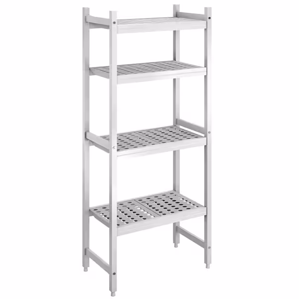 وحدة رفوف ألمنيوم - بداية - 651x1685mm - عمق: 360 mm - 4 رفوف - الحمولة: 450 kg