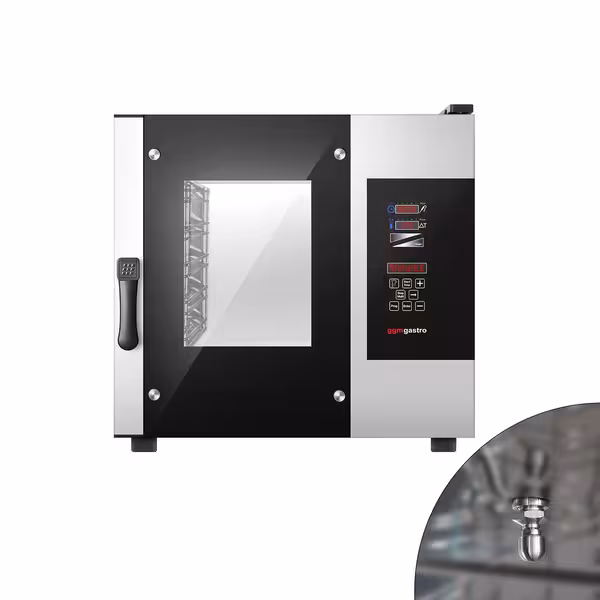 Commercial Electric Bakery Combi Oven - Digital Controls - 4x EN 600x400 - incl. Inner rack, Core temperature probe, HACCP monitoring, USB