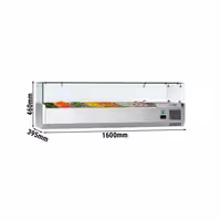 Countertop Prep Well / Refrigerated Topping Unit ECO - 1600x395mm - 7x GN 1/3