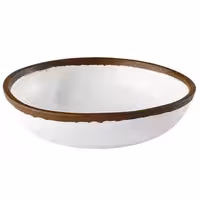 (6 adet) Kase - CROCKER - Melamin - 0,5L - Ø165mm - Derinlik:40mm - Beyaz/Kahverengi