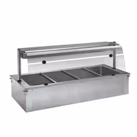 Toplovodna kupka električna ugradbena - 2110 mm - 4,38 kW - 6x GN 1/1