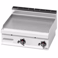Fry Top Gas Professionale - 13,8 kW - Rigato - Superficie di cottura: 795x500mm