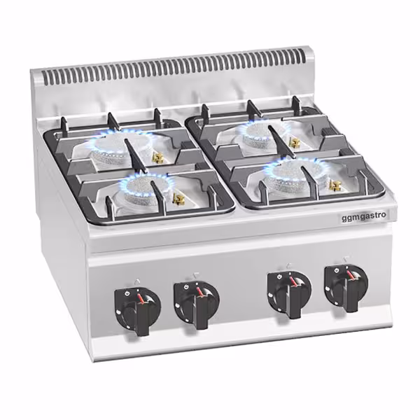 Plinsko kuhalo - 19,0 kW - 4 plamenika - nadpultni - 600x600x410 mm