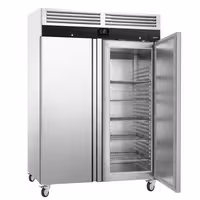 Szafa chłodnicza PREMIUM – stal nierdzewna – GN 2/1 – 1350 L – z 2 drzwiami