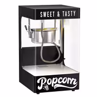 Commercial Popcorn Machine - 1.31kW - 5kg/h - with 1 kettle - Black