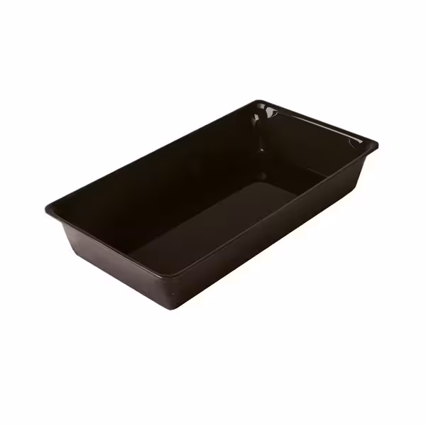 Rechteckige Präsentationsschale - Kunststoff - 265x487x80mm - Schwarz
