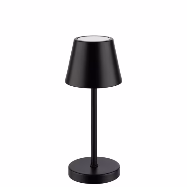 Şarj Edilebilir Masa Lambası - MERLE MICRO MICRO - 3 kademeli kısılabilir - Ø80x200mm - Siyah