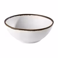 (6 adet) Kase - CROCKER - Melamin - 1,45L - yuvarlak - Ø210mm - Derinlik:80mm - Beyaz/Kahverengi