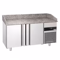 Commercial Pizza Prep Counter - Granite Top PREMIUM - 1550x800mm - with 2 doors