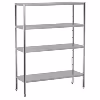 رفوف ستانلس ستيل ECO - 1400x500mm - عمق: 500 mm - 4 رفوف (قابلة للتعديل) - الحمولة: 280 kg